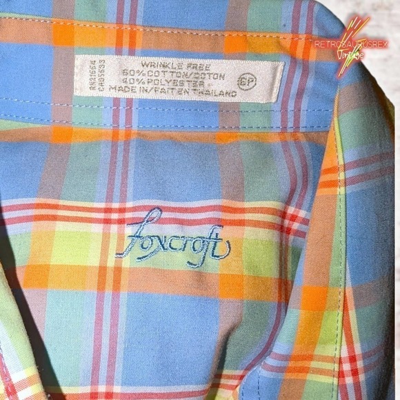Foxcroft Nordstrom's Preppy Multicolor Button up Shirt, 6P - Picture 3 of 6